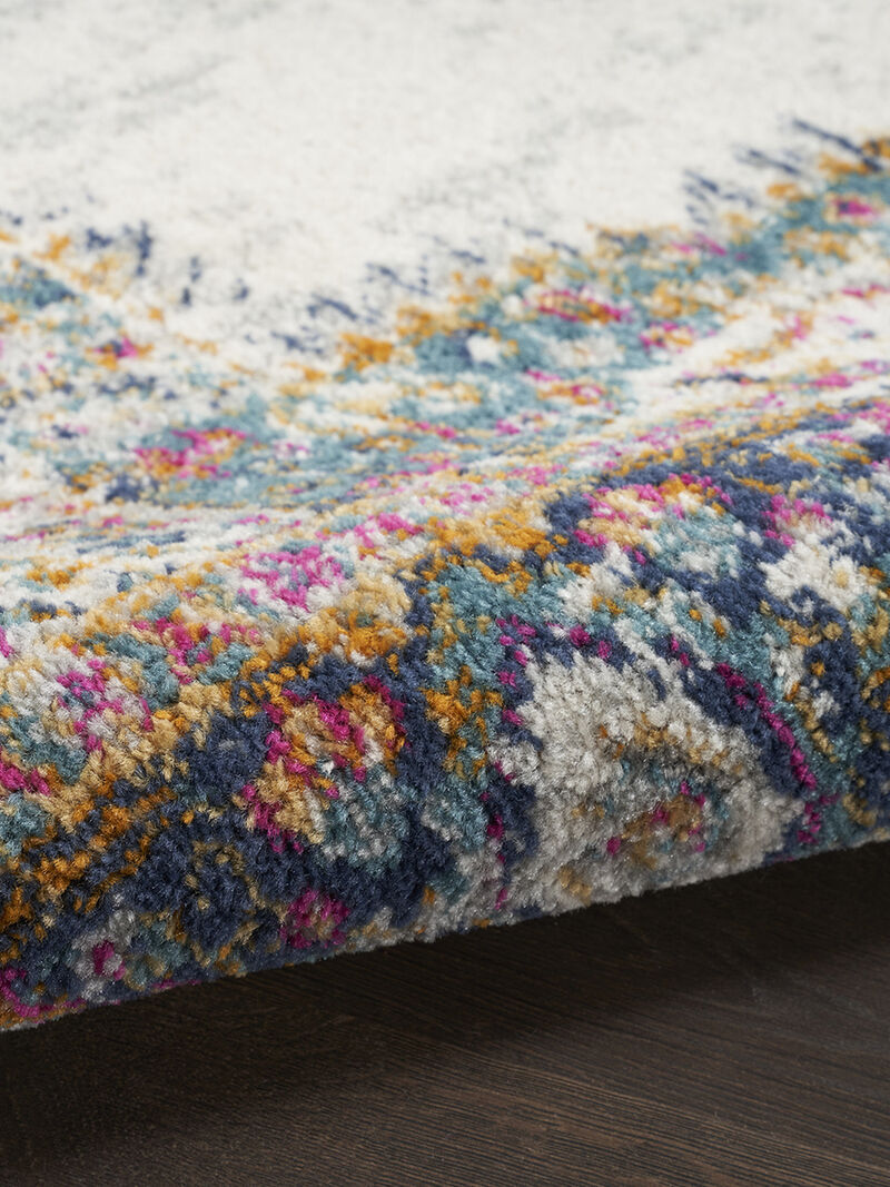 Passion PSN03 Ivory/Blue 5'3" x 7'3" Rug image number 4