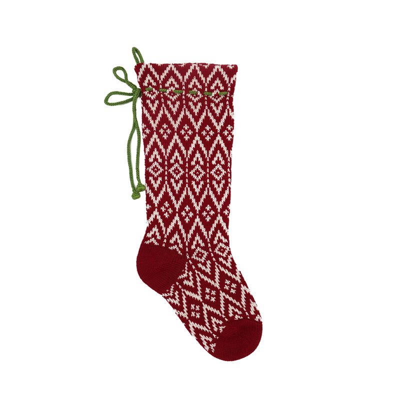 Red Patterned Stocking image number 0