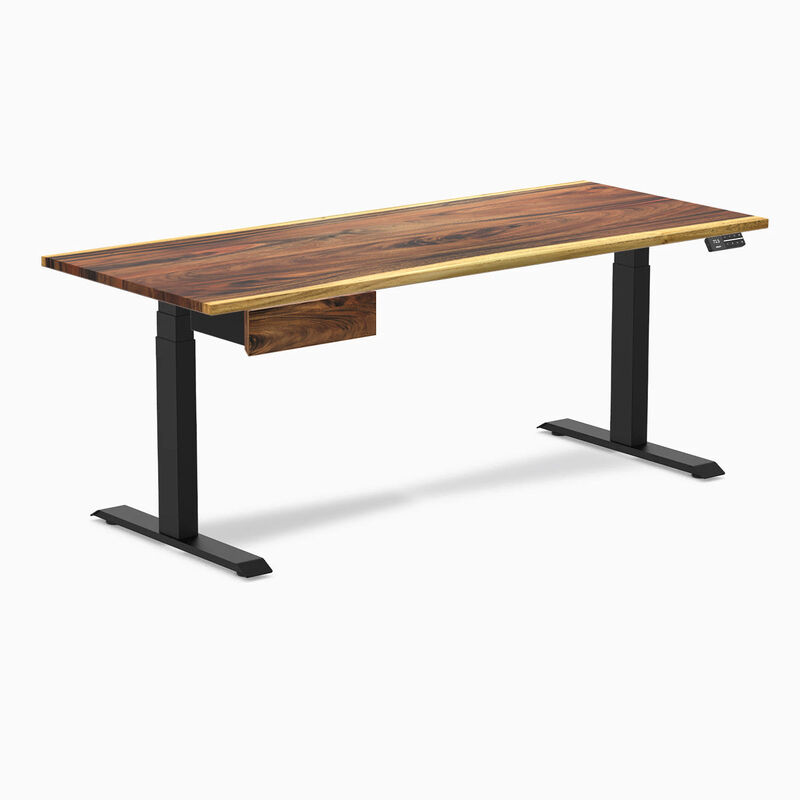 Desky Dual Hardwood Standing Desk With Drawer image number 0