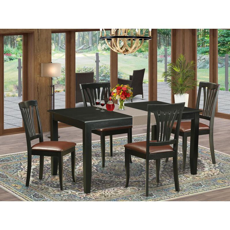 East West Furniture 5  Pc  Dinette  set  -  Kitchen  dinette  Table  and  4  dinette  Chairs