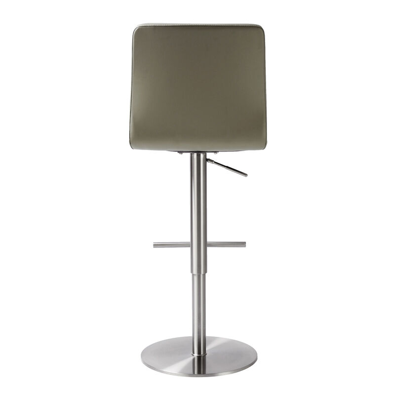 Paddy Vegan Leather on Silver Adjustable Stool
