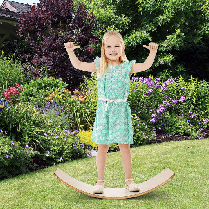 Natural Wobble Board for Kids and Adults