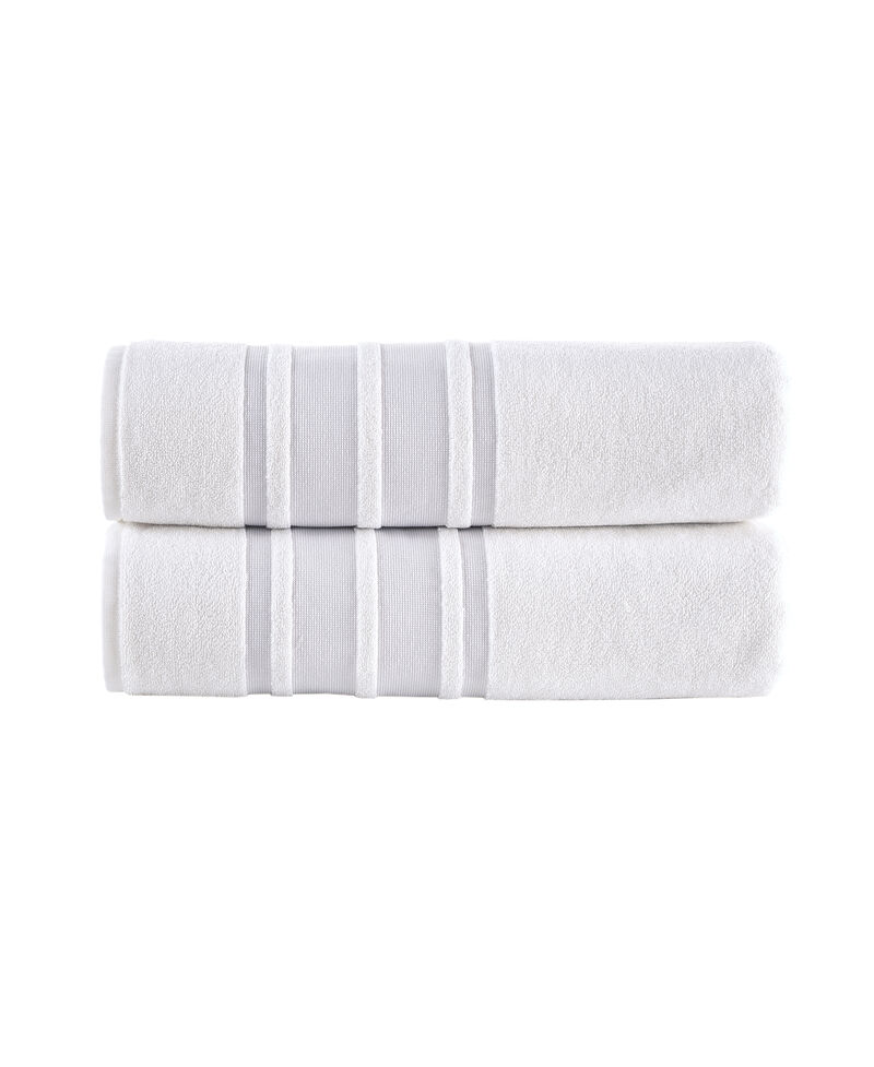 Brooks Brothers Contrast Border 2 pcs Bath Sheets