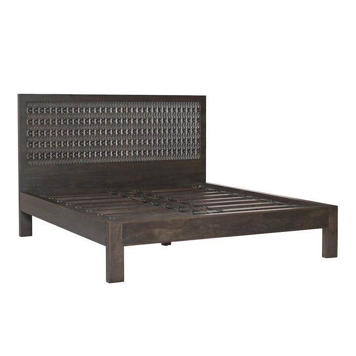 World Interiors Cairo Queen Bed in Dark Java