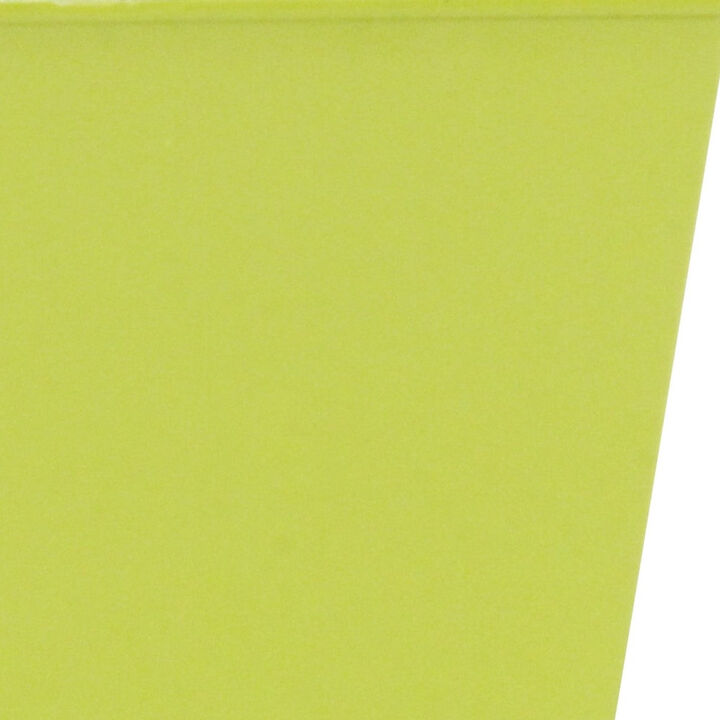 HomeRoots 5" Lime Green Recycled Plastic Indoor Outdoor Square Pot Planter