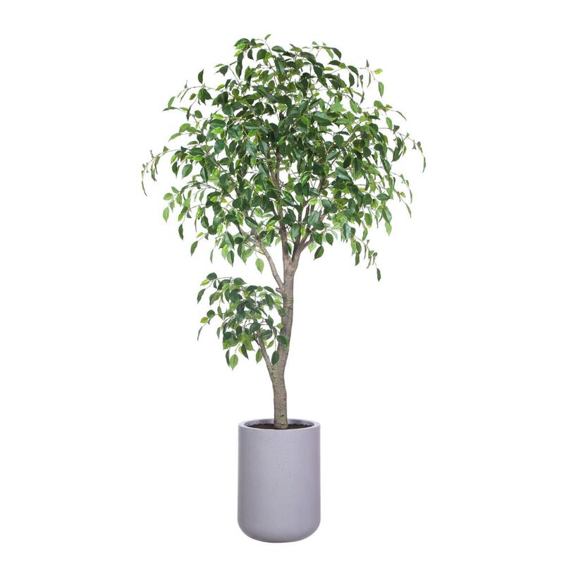 Artificial Ficus Tree with Artisan Planter image number 0