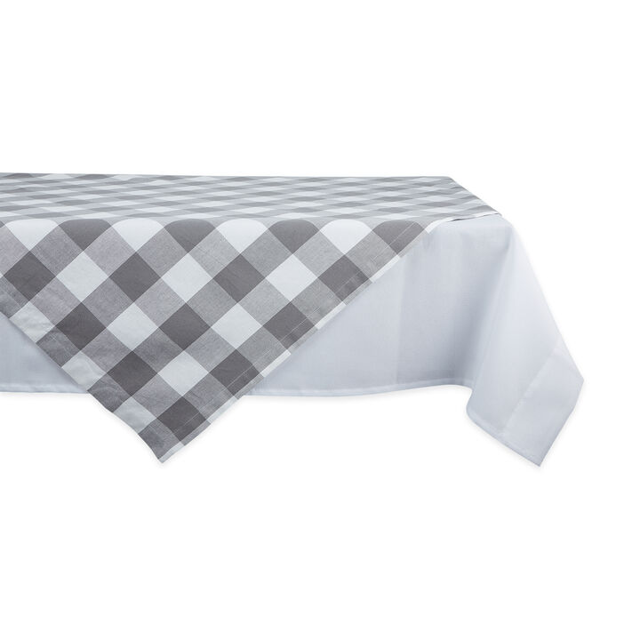40" Gray and White Buffalo Checkered Table Topper Cloth