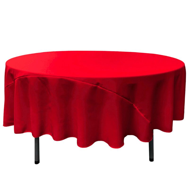 Round Polyester Poplin Tablecloth for Weddings, Parties and Banquet Use image number 0