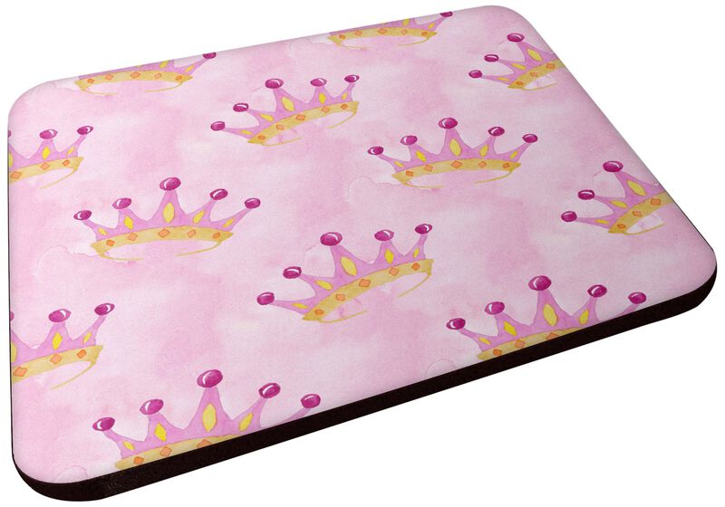 Caroline's Treasures Watercolor Princess Crown on Pink Decorative coasters, 3.5, Multicolor