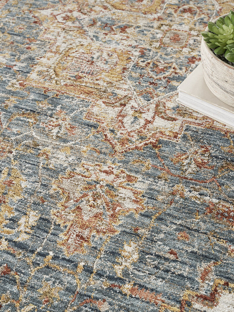 Sahar SHR06 Ivory/Blue 3'11" x 5'11" Rug