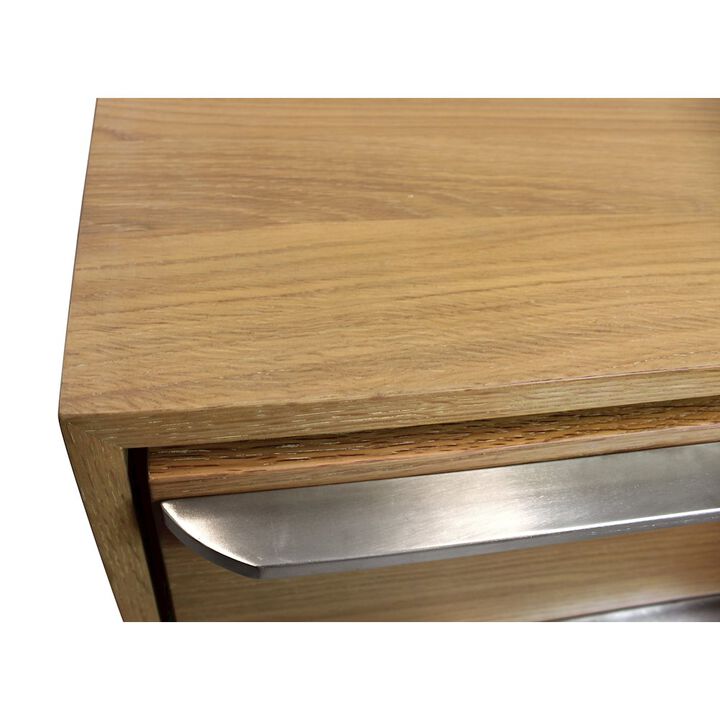 Sarasota 2-Drawer Nightstand in Natural Oak