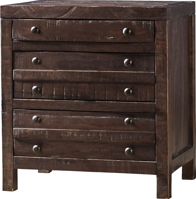 Townsend Three Drawer Solid Wood Nightstand in Java image number 3