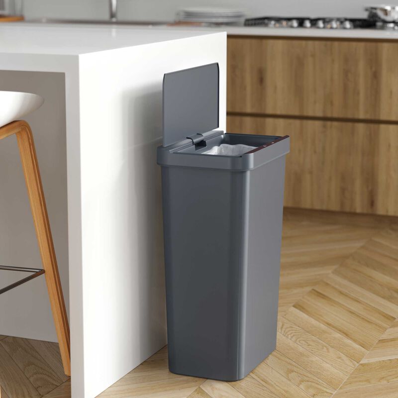 iTouchless 13.2 Gallon / 50 Liter Prime Plastic Sensor Trash Can (Gray)