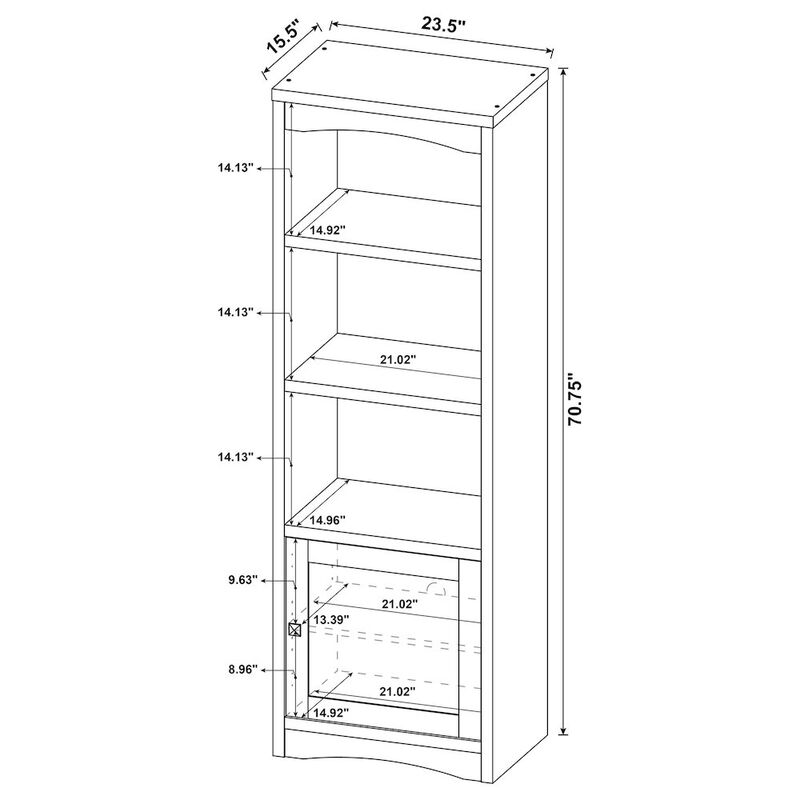 Coaster Co. of America Laughlin 3-piece Entertainment Center TV Stand White