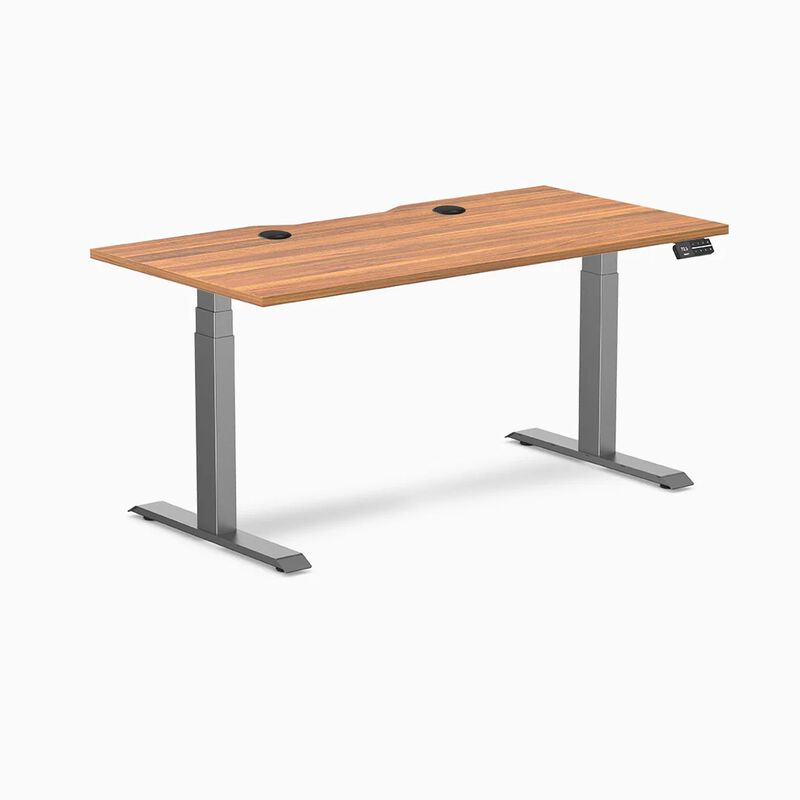 Desky Dual Scalloped Laminate Sit Stand Desk image number 0