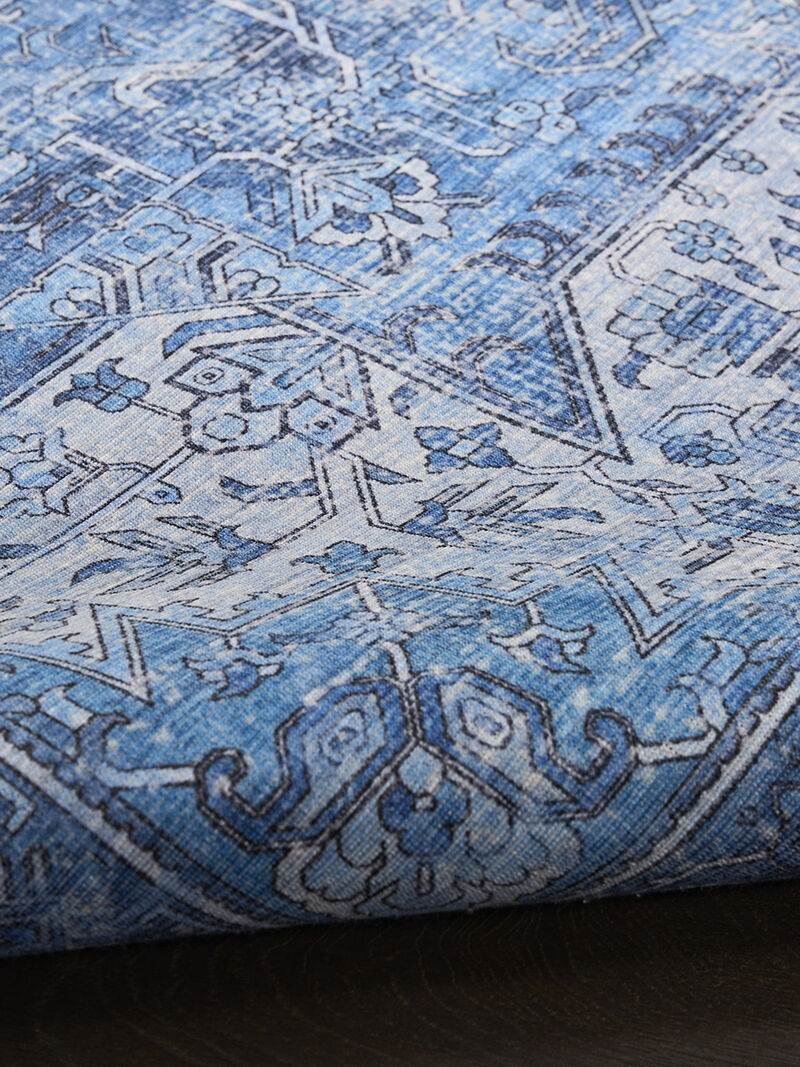 Nourison Washables NWB15 Blue 2'2" x 10' Rug image number 4