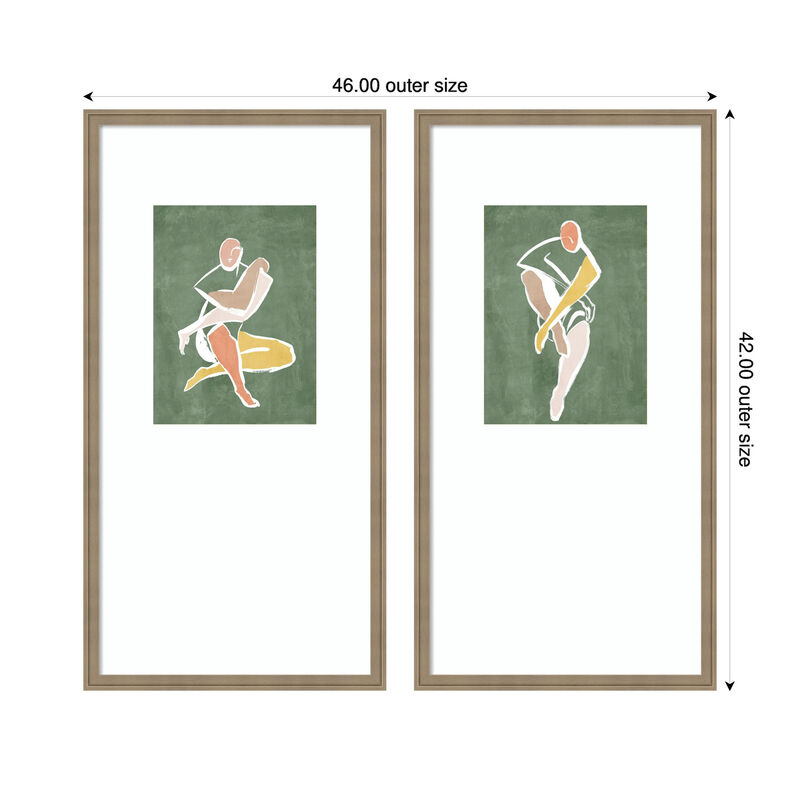 Seated Figure on Green 2 Piece image number 2