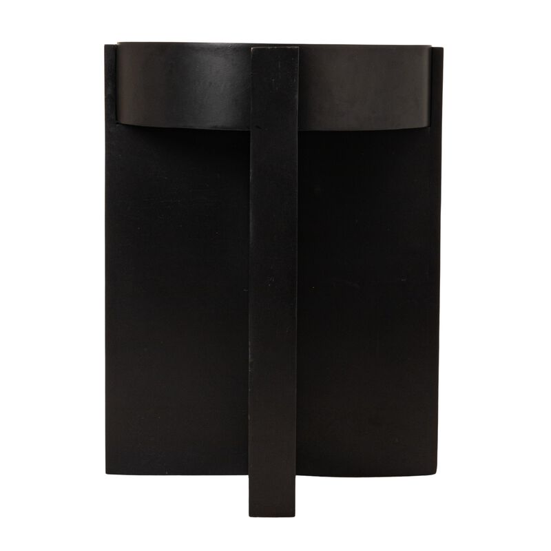 Acacia Wood Side Table with Metal Top image number 4