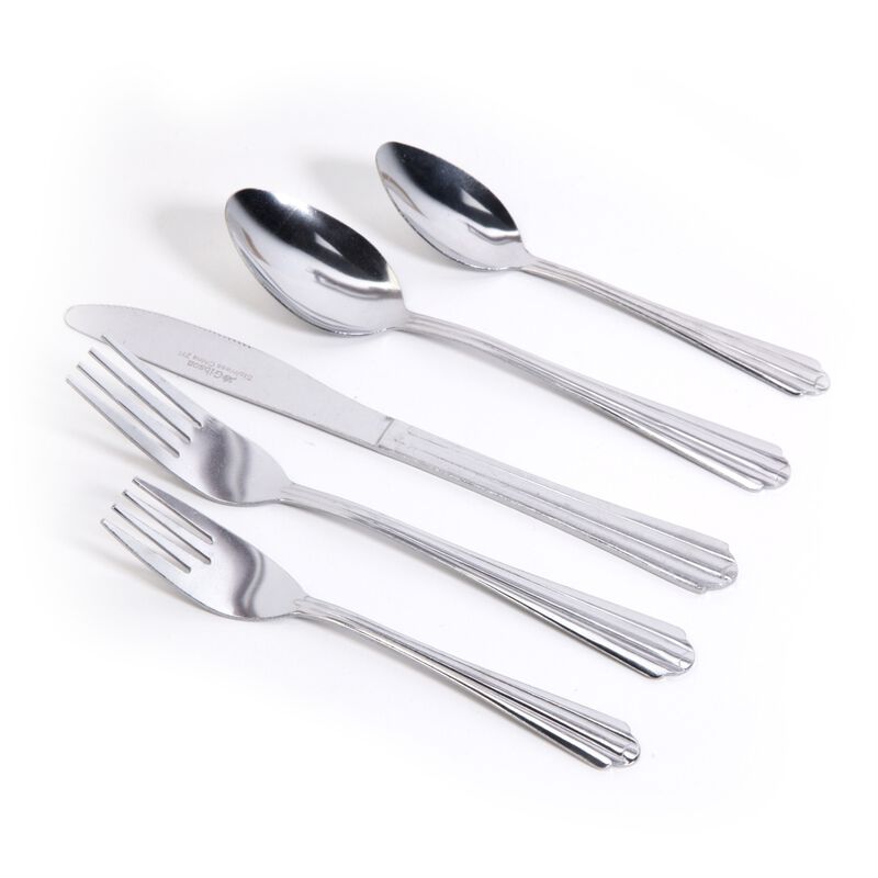 Gibson Home Classic Canberra 45 Piece Stainless Steel Flatware Set image number 3
