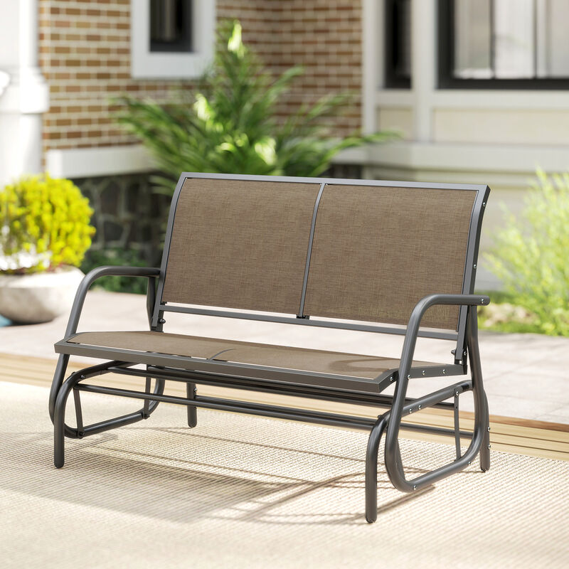 Hivvago Patio Double Swing Rocking Chair Loveseat image number 7