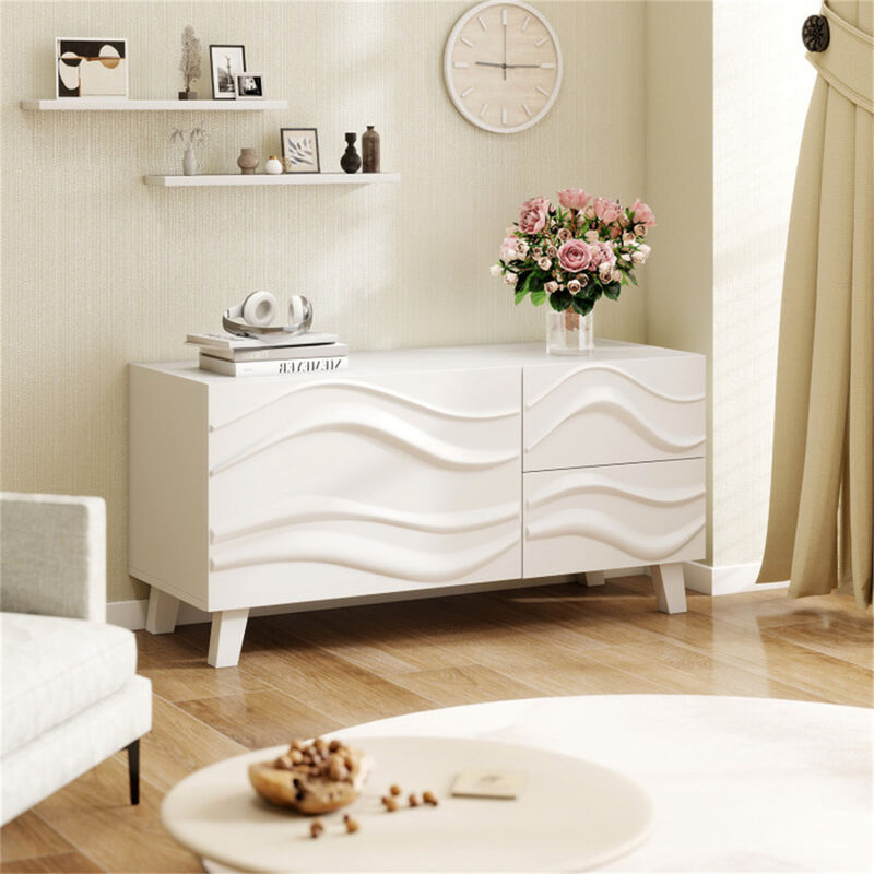 TV Storage Cabinet &ndash; Stylish Console with Drawers for Electronics and Accessories