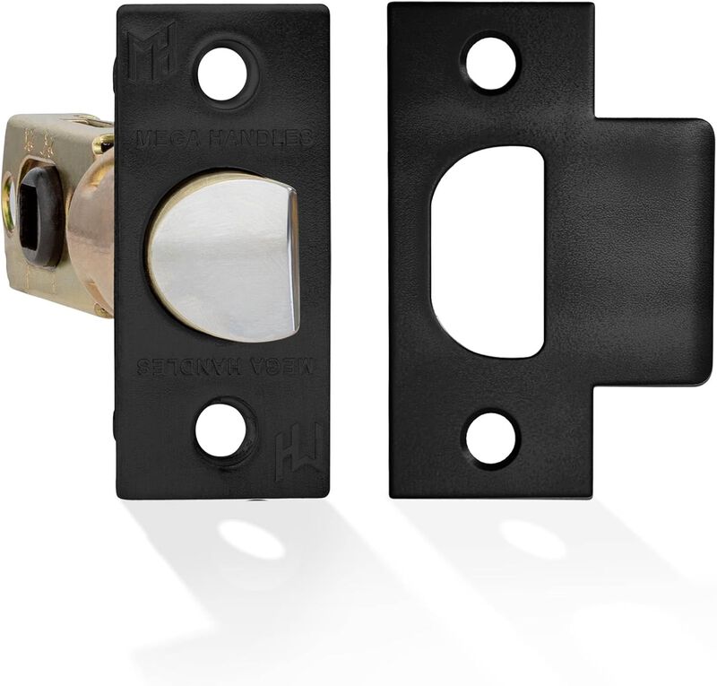 Mega Handles 2-Way Adjustable Privacy/Passage Replacement Door Latch | Universal for Half Moon Spindles