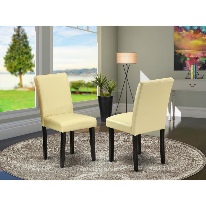 East West Furniture Dining Chair Black, ABP1T73