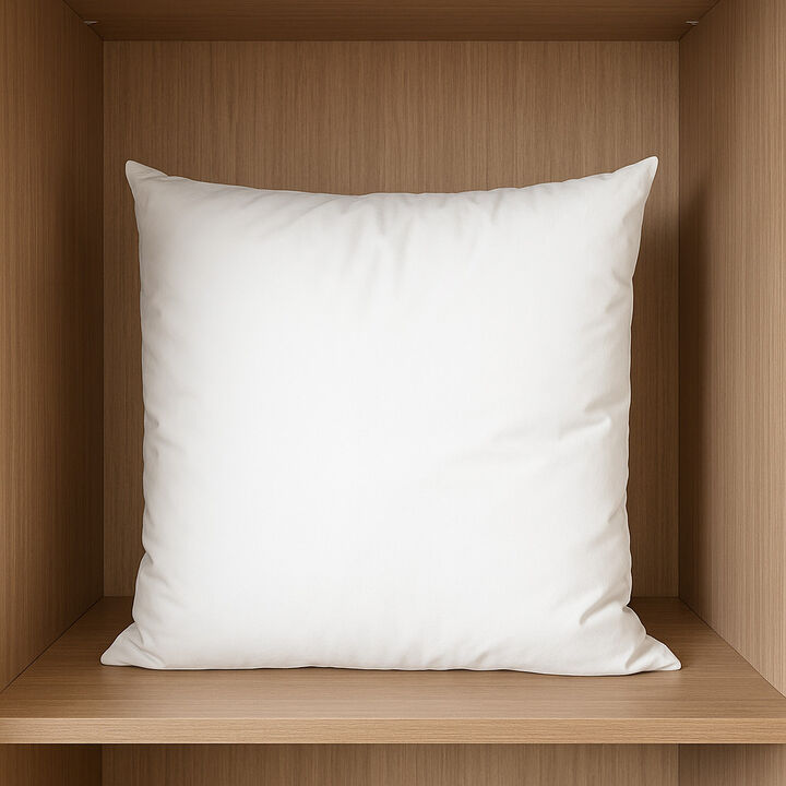 HomeRoots 20" White Cotton Throw Pillow Insert