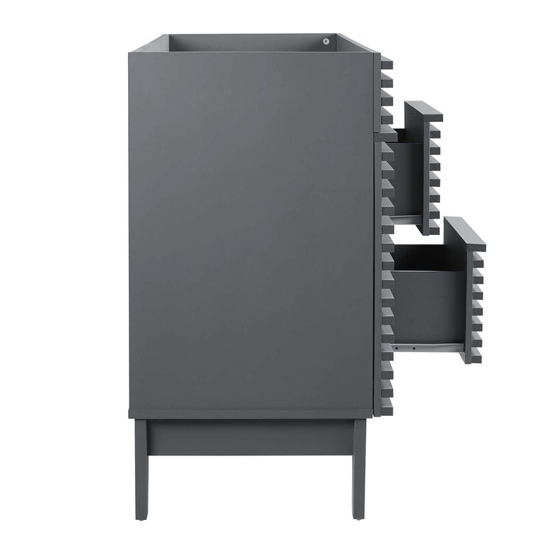 Modway Render 48" Double Sink Compatible (Not Included) Bathroom Vanity Cabinet in Gray