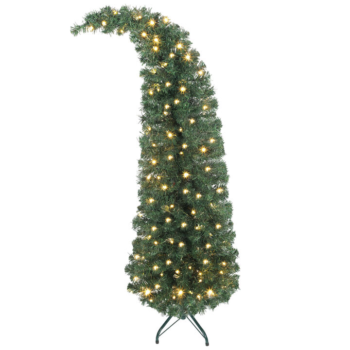 BreeBe 5 ft Prelit Christmas Tree with 100 LED Lights and Metal Stand