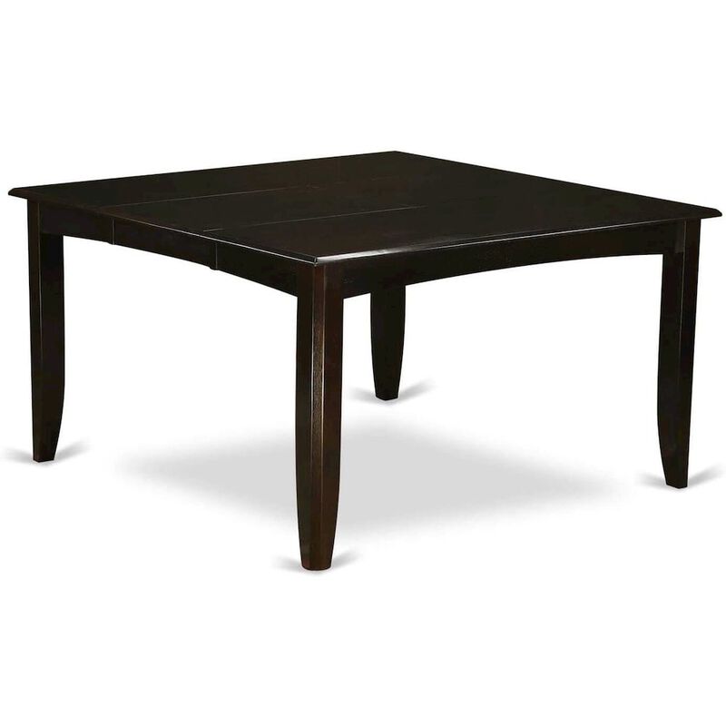 Parfait Gathering Dining Square 54" Table with 18" Butterfly Leaf finished in Cappuccino