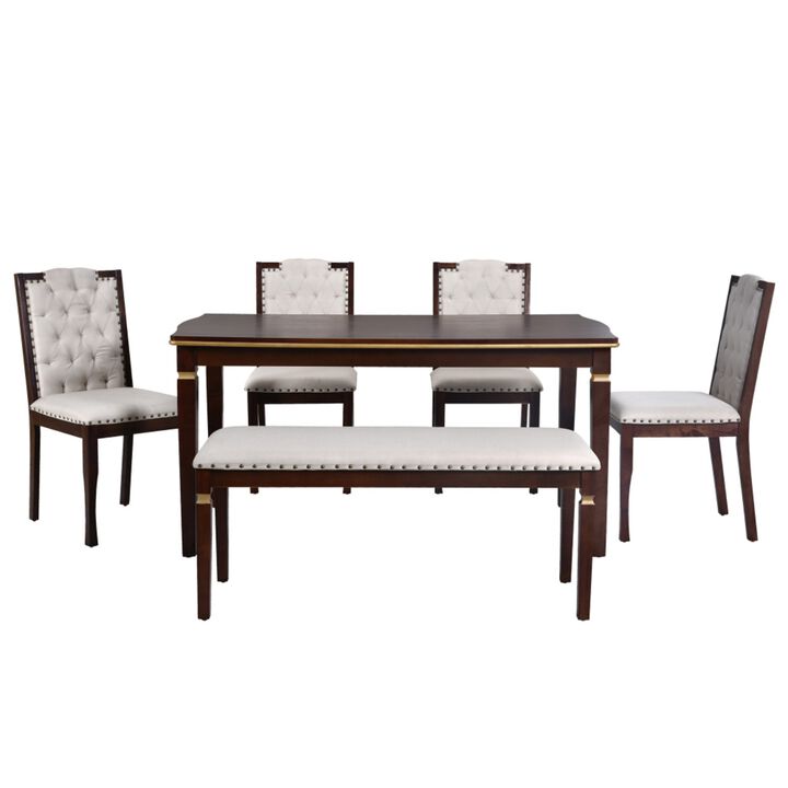 Swebax Classic Modern 6‑Piece Dining Table Set