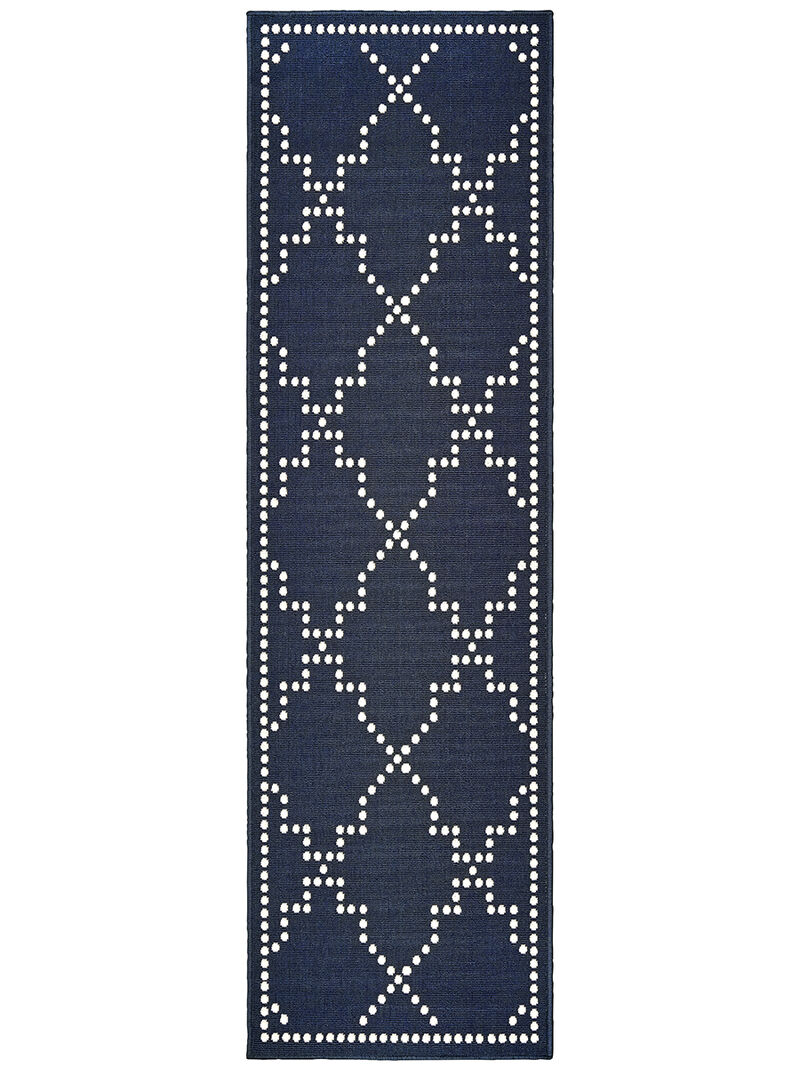 Marina 2'3" x 7'6" Navy Rug