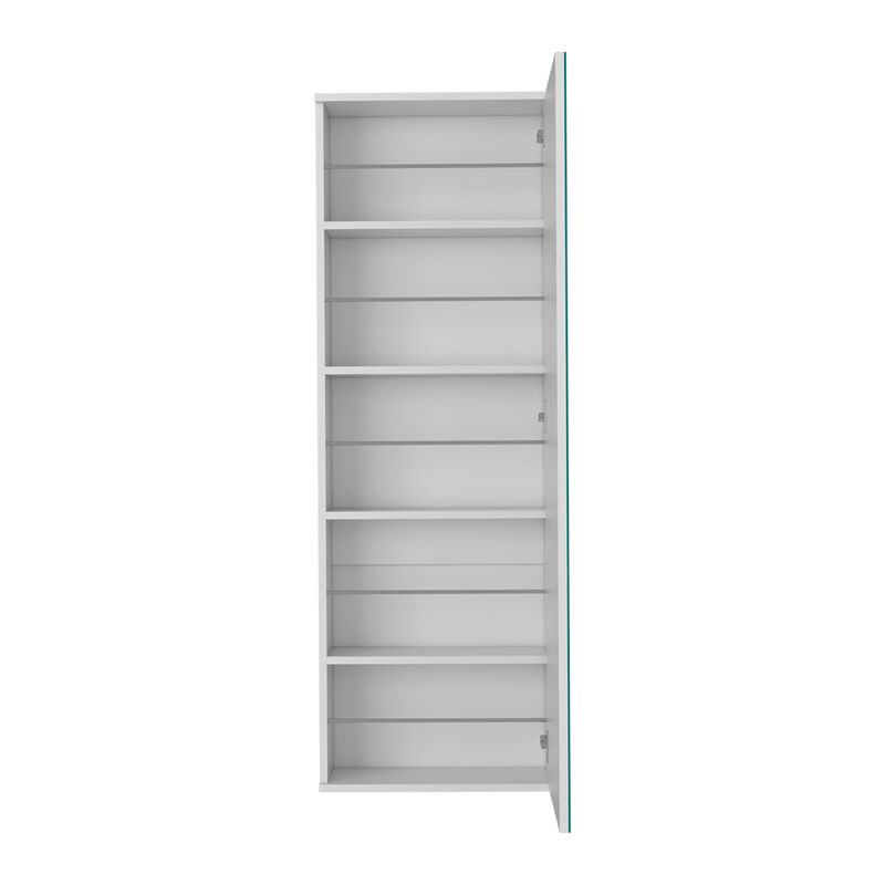 DEPOT E-SHOP Baltimore Wall Mounted Shoe Rack, Mirror, Single Door, Ten Shoes Capacity image number 4