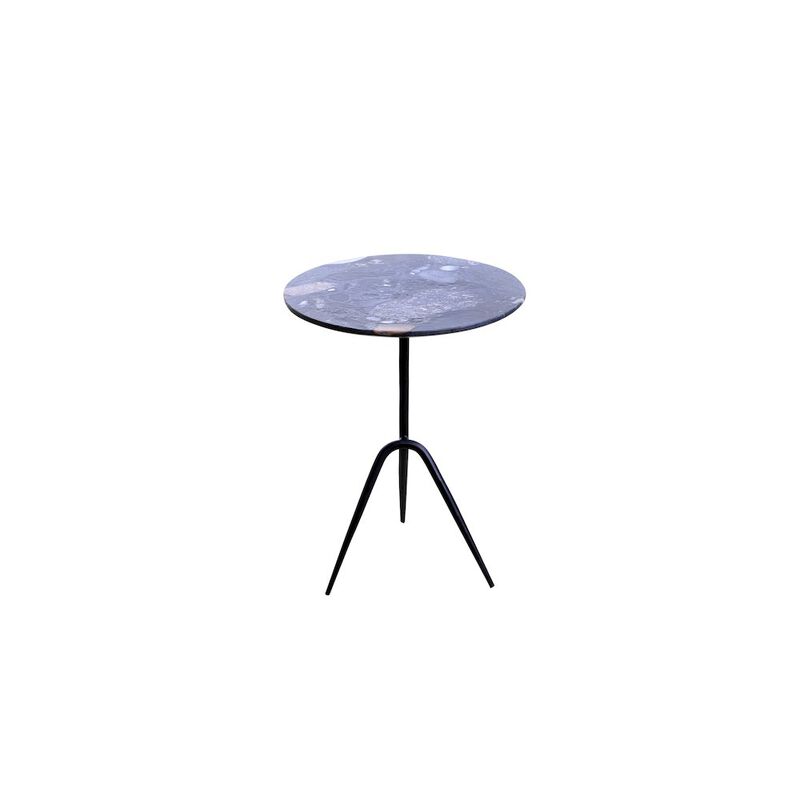 World Interiors Glacier 18 Accent Table in Norigo Marble Marble