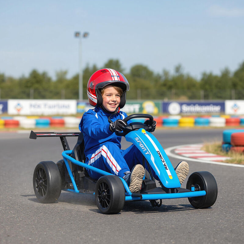 BreeBe 24V 7AH Kids Electric Go Kart, 8.1 MPH Battery Powered Drift Kart with Dual Motors, Soft Start image number 1