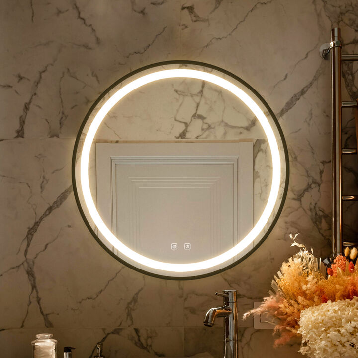 ELEMENT ACE 24-Inch LED Bathroom Vanity Mirror with Anti-Fog Technology and Dimmable Touch Control