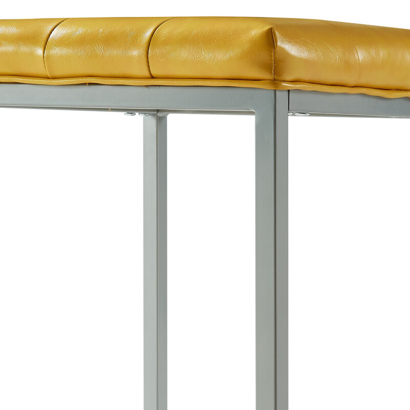 Cube Ottoman with Faux Leather Upholstery &ndash; Compact Storage Seat image number 4
