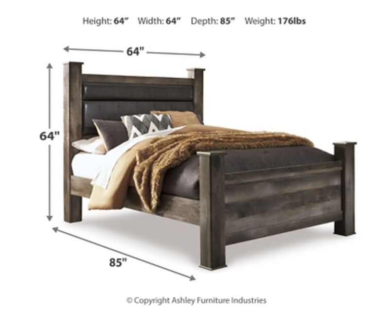 Wynnlow Queen Upholstered Poster Bed image number 2