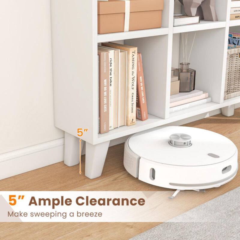 Hivvago 9-Cube Bookcase with 6 Removable Shelves and Raised Support Feet