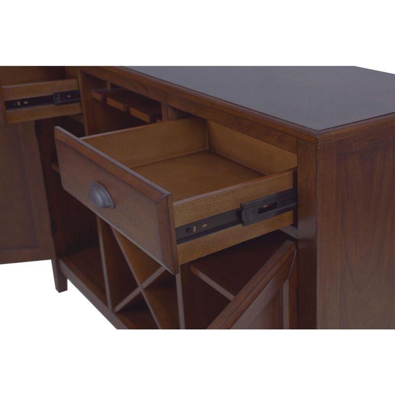 New Classic Furniture Furniture Bixby Traditional Solid Wood Server in Brown