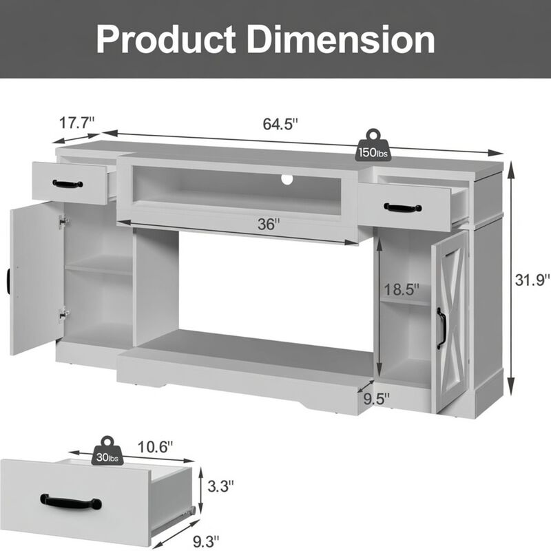 Kriges Farmhouse TV Stand image number 3