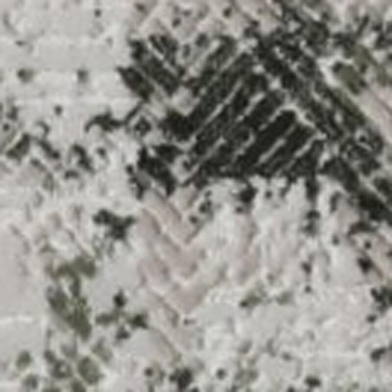 HomeRoots Abstract Distressed Area Rug With Fringe image number 2