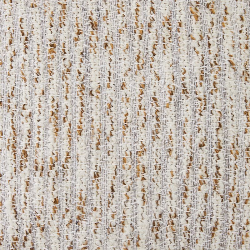 Lora Square Accent Throw Pillow, 20 Inch, Abstract Gold Stripes, Ivory