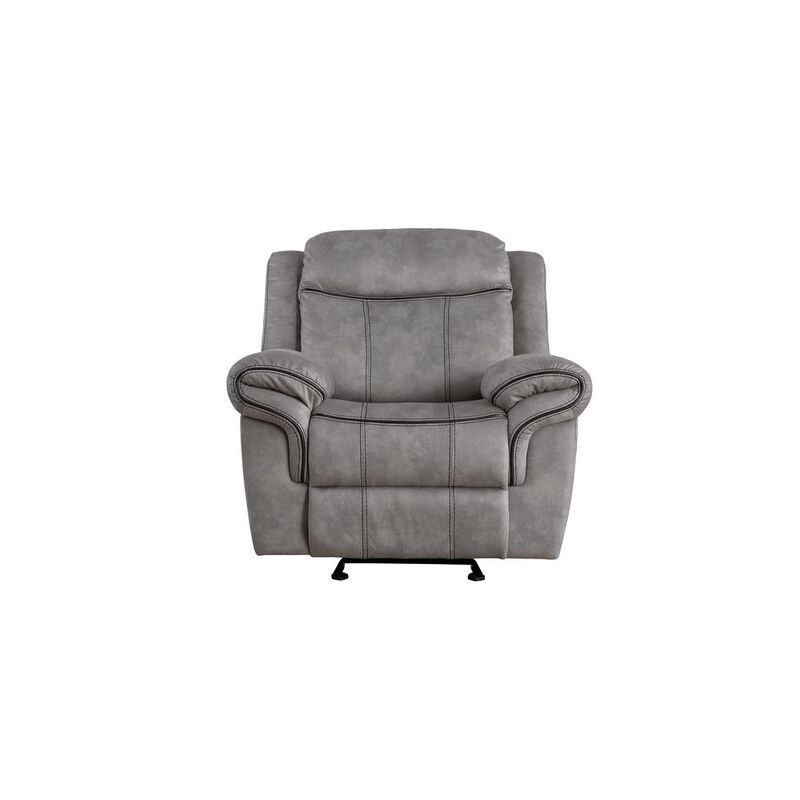 Acme Furniture Glider Recliner, 2-Tone Gray Velvet