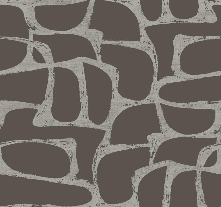 Craftsman Geometric Mocha Wallpaper