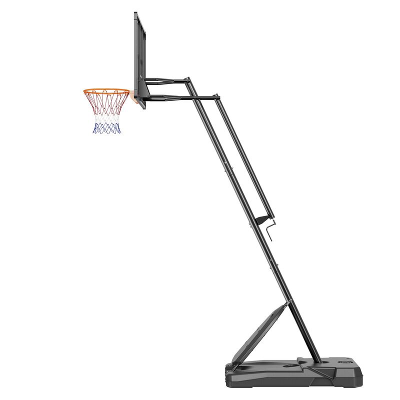 Adjustable Portable Basketball Hoop with Backboard, Wheeled Base for Driveway and Backyard-Black image number 3