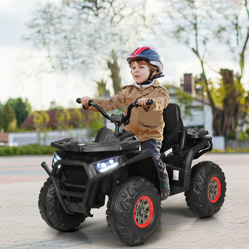 12V Kids Ride On ATV 4 Wheel Electric Vehicle with 2 Speeds and Lights image number 1