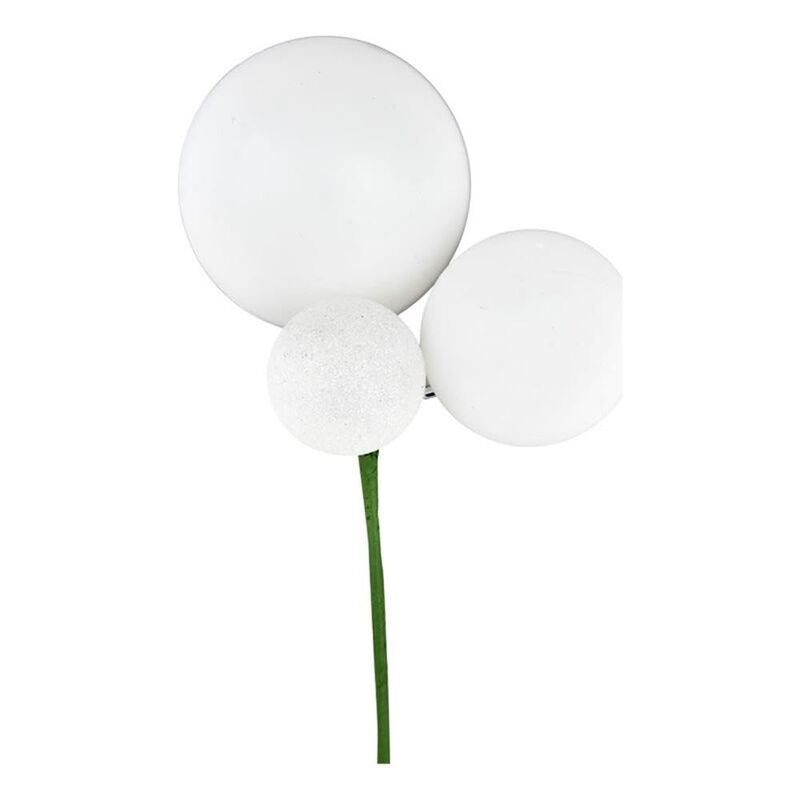 Vickerman White Ornament Pick image number 0
