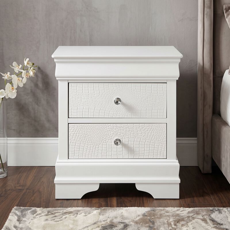 Virestiq Textured 2-Drawer Nightstand image number 1
